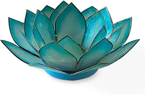 Vista 9 de Mini Paradise Capiz Tlight Holder - Blue Lagoon