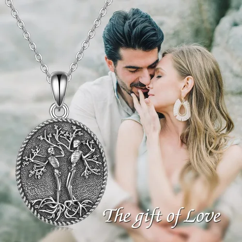 Vista 42 de ONEFINITY Collar de plata de ley 925 con diseño de árbol de la vida con colgante de nudo celta de concha de abulón para mujer