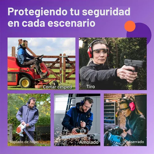 Vista 5 de Vanderfields Auriculares de Protección Auditiva - 26dB - Protección Auditiva para Tiro de Rango - Orejeras con Cancelación de Ruido para Adultos 2