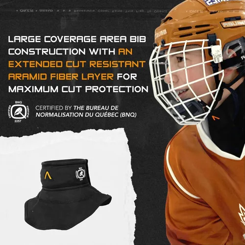 Vista 2 de Interceptor (babero) Protector de cuello de hockey con D3O