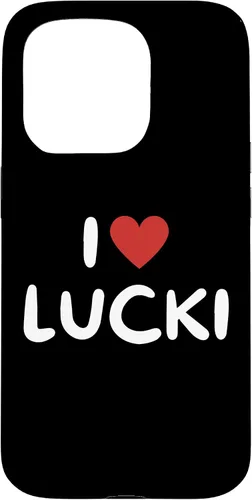 Vista 22 de Funda con corazón rojo para iPhone 16 I Love Lucki