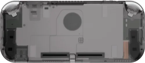 Vista 4 de eXtremeRate Carcasa de repuesto negra transparente para Nintendo Switch Lite, carcasa de controlador de mano NSL con protector de pantalla, funda
