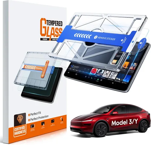 Vista 20 de Paquete de 2 protectores de pantalla antideslumbrantes mate para Tesla Model X/Model S 2023-2026 de 17 pulgadas + 9.4 pulgadas, pantalla táctil QHD