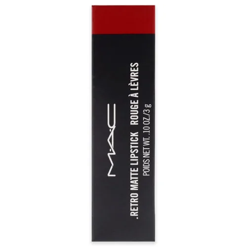 Vista 5 de MAC Lápiz labial retro mate Ruby Woo, 1 unidad, multicolor, 0.10 onzas