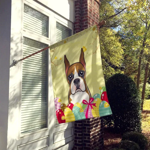 Vista 357 de Caroline's Treasures BB1923GF Bandera decorativa para jardín con diseño de Border Collie, para caza de huevos de Pascua, para jardín, jardín, patio