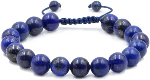 Vista 32 de AD Beads - Pulseras de gemas naturales de 0.39 pulgadas, cristales de sanación, macramé ajustable de 7 a 9 pulgadas