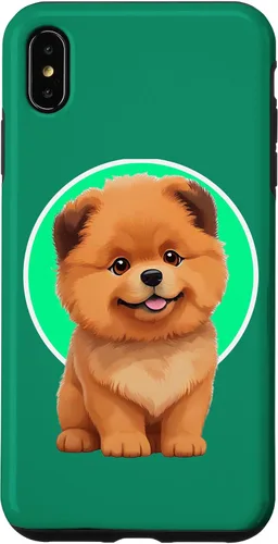 Vista 7 de iPhone 15 Lindo Happy Chow Puppy Dog Cartoon Dog to Fall in Love Case