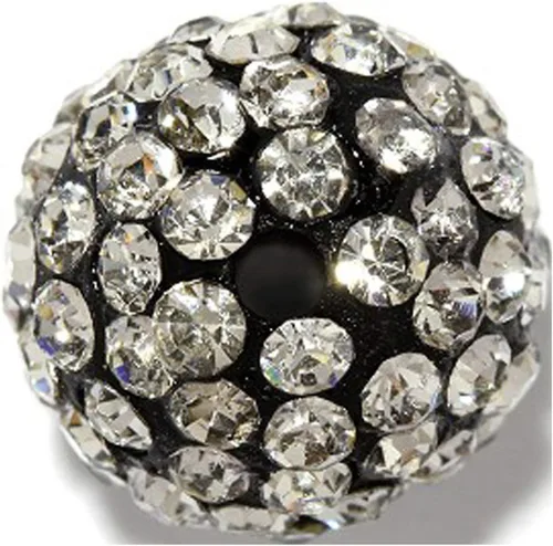 Vista 14 de RUBYCA Pave - Cuentas de arcilla de cristal checo para joyería Shamballa (20 unidades, 0.472 pulgadas, morado claro)