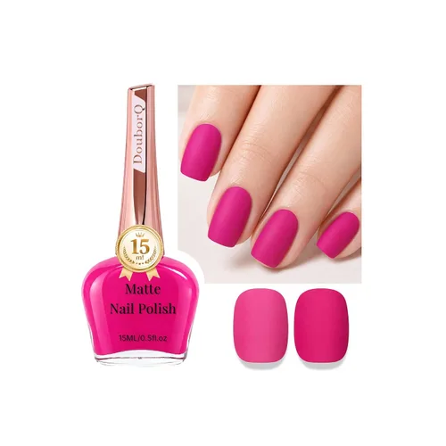 Vista 16 de DouborQ Esmalte de uñas de secado rápido de larga duración, malva Rojo Oscuro Rosa