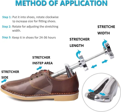 Vista 2 de Ampliador ajustable del ensanchador del zapato de la anchura y de la longitud del ensanchador del zapato del metal profesional