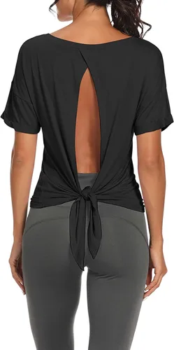 Vista 4 de Bestisun - Camiseta de tirantes para mujer con espalda abierta, para entrenar.