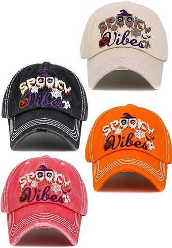 Vista 9 de ScarvesMe Gorra de béisbol para mujer, diseño de bruja mala, estilo vintage, desgastada