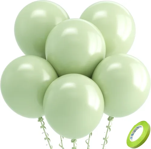 Vista 131 de Bezente - Globos redondos de látex cromado metálico plateado para helio, paquete de 100 unidades de 12 pulgadas Globos plateados para decoraciones
