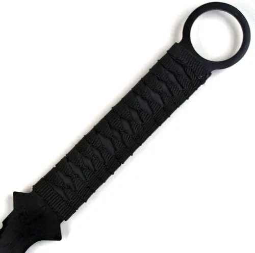 Vista 7 de Espada ninja, machete, cuchillo de lanzamiento táctico, hoja, katana, tanto, de 27 pulgadas Hoja única negra