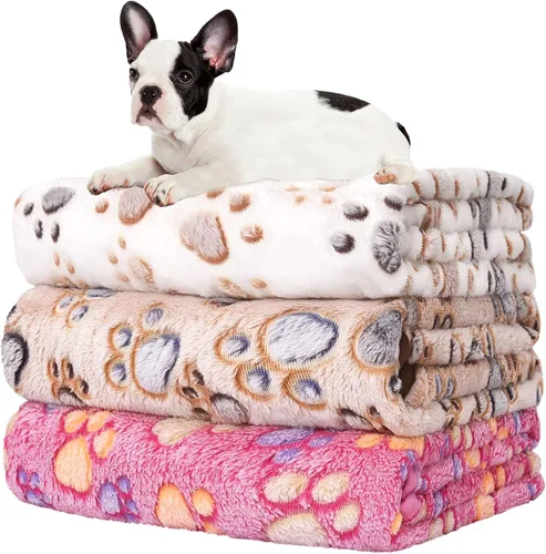 Vista 19 de Rezutan 1 paquete de 3 mantas para perros grandes, 41x31 pulgadas para mantas suaves y mullidas para mascotas y gatos de tamaño mediano, reversibles