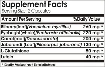 Vista 2 de Macular Max con luteína ~ 180 cápsulas - Sin aditivos ~ Naturetition Supplements