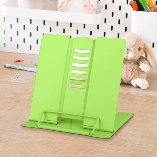 Vista 17 de Honagu Soporte de metal para libros de escritorio, soporte ajustable para libros, manos libres para leer, soporte para documentos, soporte