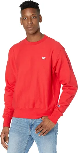 Vista 17 de Champion - Sudadera con cuello redondo para hombre, tejido invertido, sudadera de forro polar pesado para hombre Negro