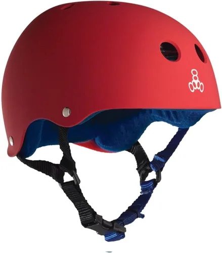 Vista 3 de Triple Ocho de goma multiimpacto patín Hardhat con forro de sudor Carbon Matte