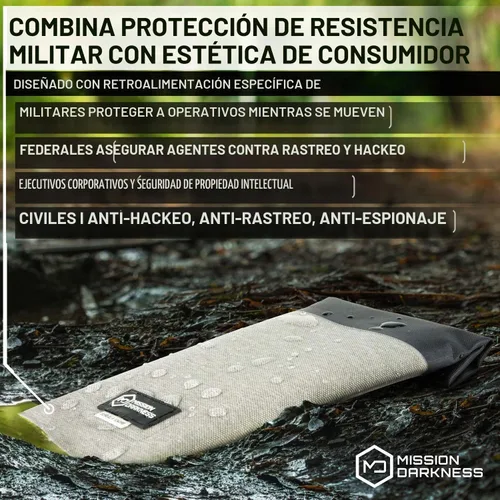 Vista 4 de Mission Darkness Dry Shield Faraday - Funda seca delgada impermeable para teléfonos celulares + forro de blindaje RF, bloqueo de señal, antirastreo