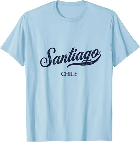 Vista 18 de Retro Chile City - Camiseta vintage de Santiago, Gris Gris Oscuro