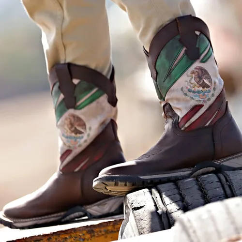 Vista 3 de CEBU Botas vaqueras Thunder Western para hombre - Punta cuadrada