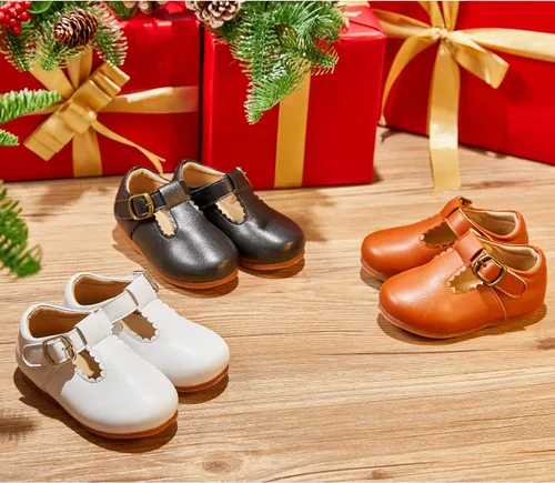 Vista 2 de Felix & Flora Zapatos de vestir planos Oxfords para niña pequeña, zapatos de princesa Mary Jane para fiesta escolar, zapatos de fiesta