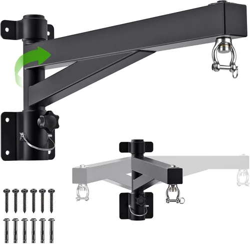 Vista 15 de Kipika Colgador de pared para bolsa pesada, soporte giratorio para bolsa de boxeo resistente para gimnasio en casa, longitud ajustable para bolsa