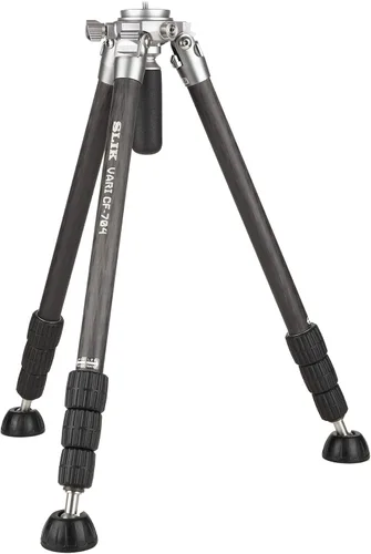 Vista 9 de SLIK Pro CF-733 Trípode de fibra de carbono de 3 secciones de 65.5 pulgadas, negro (615-924)