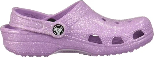 Vista 6 de Crocs Zuecos clásicos brillantes unisex para adultos, zapatos metálicos y con purpurina, Metálico