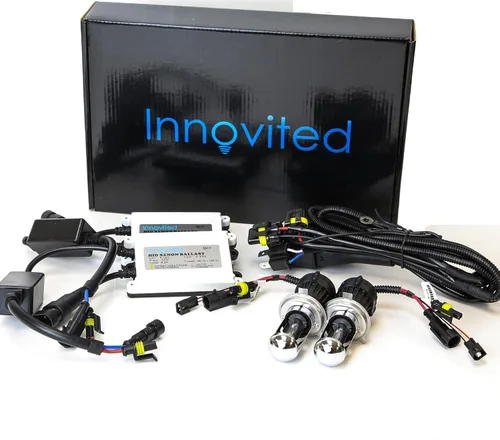Vista 10 de Innovited Bombilla de xenón HID H1 10000K x 1 par con 2 balastos digitales platino de 55 W (azul océano)
