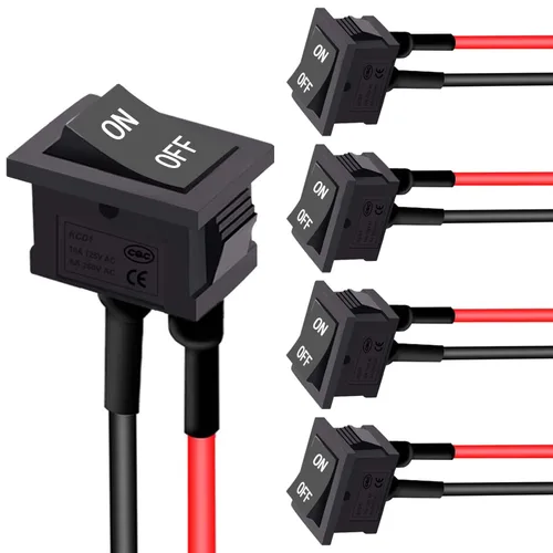 Vista 9 de Twidec/5 piezas Interruptor basculante redondo de 12V ON/OFF/ON AC 6A/250V 10A/125V SPST 3 pines 3 posiciones interruptor de palanca para coche