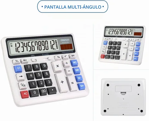 Vista 8 de Calculadora de escritorio, pantalla LCD extra grande, botón de computadora, calculadora de contabilidad de 12 dígitos (OS-2135 Pro-2Pcs)