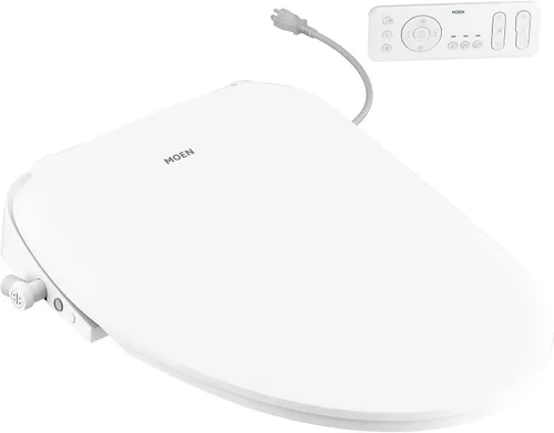 Vista 10 de Moen EB1500-E - Asiento de inodoro electrónico con bidé serie 3 con asiento calefactado y control remoto, color blanco, temperatura y presión