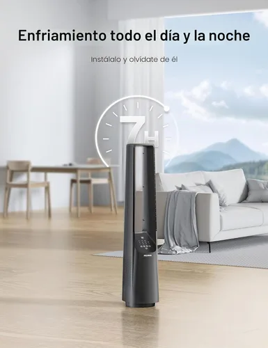 Vista 6 de PELONIS - Ventilador inteligente sin aspas de 40 pulgadas para dormitorio - Ventilador de torre, compatible con Alexa/Google/WiFi, motor DC, 6
