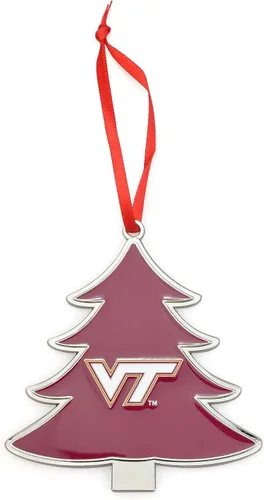 Vista 18 de Alabama Crimson Tide Circle Logo Árbol en forma de adorno de Navidad de metal