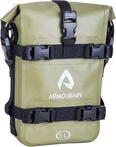 Vista 13 de Bolsa Impermeable para Parachoques de Motocicleta 6L Bolsa de Barra Antichoque de Motor con Correa para el Hombro Bolsa de Marco Lateral