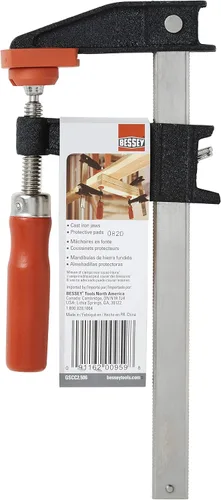 Vista 4 de Bessey GSCC2.506 - Abrazaderas de barra estilo embrague - 6 en 600 libras - Abrazaderas para carpintería con mango ergonómico, almohadillas que