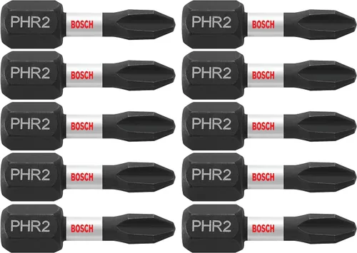 Vista 22 de BOSCH ITPH1102 - Paquete de 2 unidades de 1 pulgada. Phillips #1 Impact Tough Destornillador Brocas de Inserción