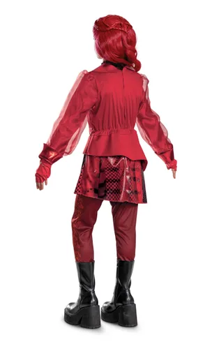 Vista 4 de Disfraz Deluxe Rojo para Niñas de Disney Descendants 5 Multicolor