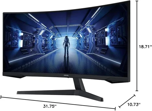 Vista 12 de SAMSUNG - Monitor de juegos ultraancho Odyssey G5 de 34 pulgadas con pantalla curva 1000R, 165Hz, 1ms, FreeSync Premium, pantalla grande, comodidad
