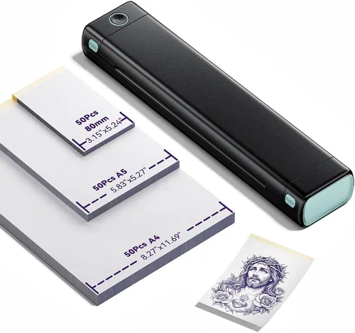 Vista 15 de Phomemo M08F Tattoo Stencil Printer, Bluetooth, Multi-Size Printing