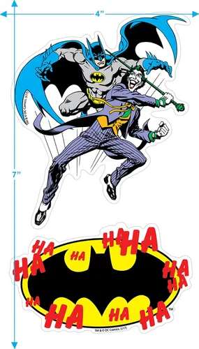 Vista 4 de Popfunk Camiseta y pegatinas clásicas de Batman V.The Joker You Mad Bro