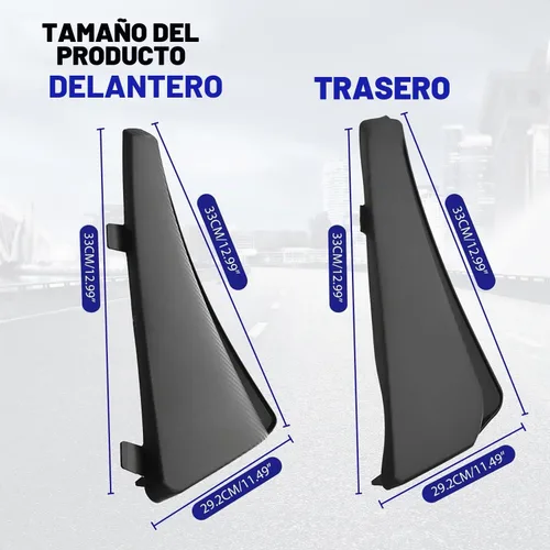 Vista 6 de 4 aletas de barro delanteras y traseras, patrón de fibra de carbono, protectores contra salpicaduras, guardabarros de roca para Corvette C8 Stingary