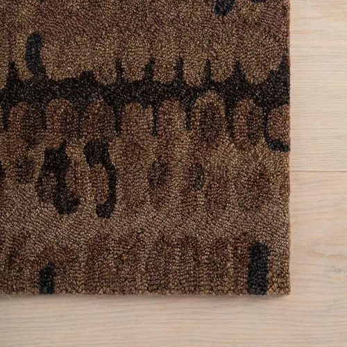 Vista 7 de Dash & Albert Paint Chip Hand Micro Hooked Wool Rug, 2' X 3', Bark Abstract