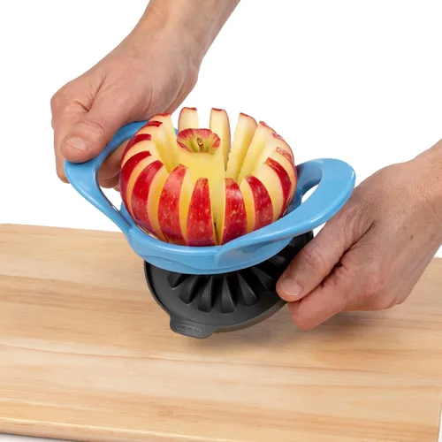 Vista 5 de PrepWorks by Progressive - Cortador y descorazonador fino de manzana de 16 rebanadas apto para lavavajillas con cubierta de seguridad adjunta