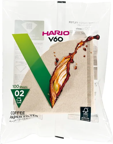 Vista 2 de HARIO VCF-02-100M - Filtro de papel para V60, 6.6 ft, para 1-4 tazas, 200 hojas