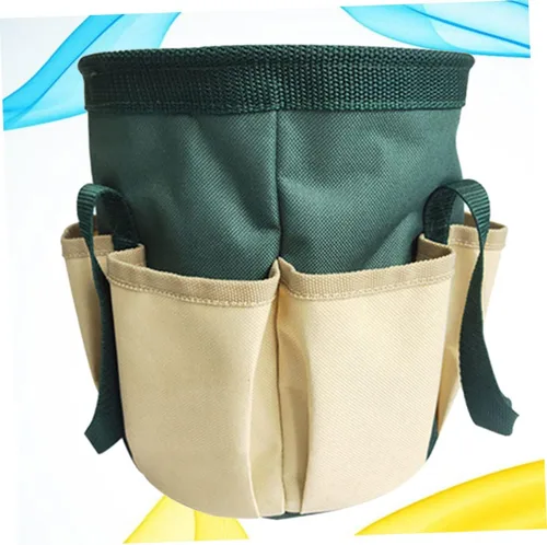 Vista 3 de Organizador de accesorios de plantación manual, bolsa de tela Oxford, bolsa de cubo de herramientas de jardinería, multibolsillos, almacenamiento