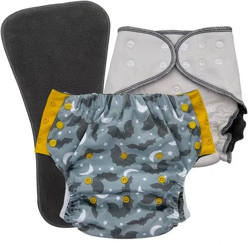 Vista 15 de EcoAble Juego de pañales de tela nocturna para niños grandes, de 6 a 16 años Bragas protectoras para necesidades especiales para incontinencia