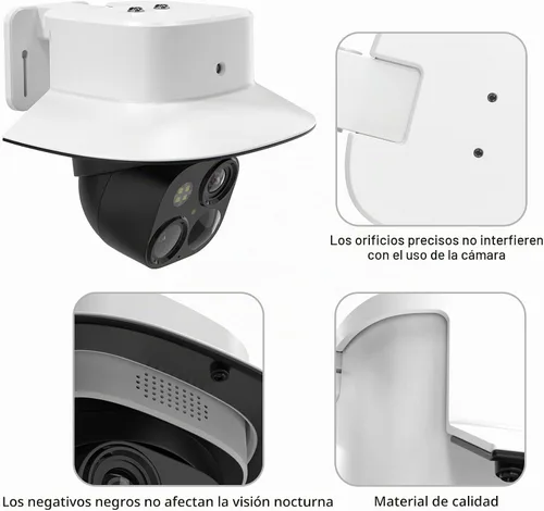 Vista 6 de Cubierta de sombra de lluvia compatible con Eufy Security SoloCam S340, cámara de seguridad solar (no compatible con SoloCam E30)